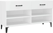 vidaXL Pantofar, alb, 102x35x55 cm, lemn compozit
