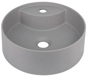 Deante CQS_SU4B — lavoar SILIA pentru blat, Ø 36 cm, granit/gri metalizat, cu orificiu