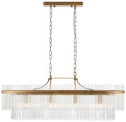 Lustră pe lanț Endon 112573 MARIETTA 4xE14/6W/230V alamă/transparent
