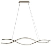 Lustra LED CCT suspendata cu telecomanda SPARK WAVES 150 crom