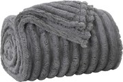 vidaXL Pătura de aruncat Gri închis 150 x 130 cm Molton