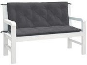 vidaXL Pernă bancă de grădină 2 buc melanj antracit 120x50x7 cm textil