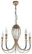 Jupiter 1611 - Lustră pe lanț MELODY 5xE14/40W/230V alamă patină