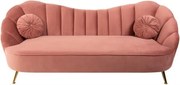 Canapea cu forma curbata Arielle 220cm, roz