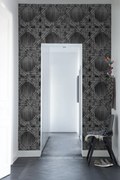 Tapet Denim Trellis, Black, Rebel Walls