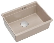 Chiuveta compozit sub blat Quadron Logan 100 bej - inox 56x45 cm