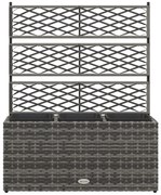 Outsunny Jardinieră de Gradină Autoportantă, Pat de Flori pentru Plante Cățărătoare, Design Modern, 84x30x107cm, Gri Deschis | Aosom Romania