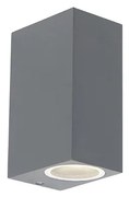 Set de 4 aplice gri închis cu 2 lumini IP44 - Baleno