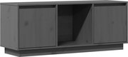 vidaXL Comodă TV, gri, 110,5x35x44 cm, lemn masiv de pin