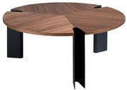 Masuta de cafea moderna design LUX Wood and Black, 90cm