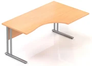 Masa ergonomica Visio 160 x 100 cm, dreapta, fag