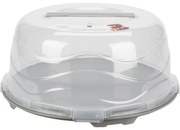 Tavă de servire pentru tort EH cu capac, diametru33 cm, gri