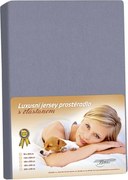 Bellatex Cearșaf din jersey cu elastan, griînchis, 180 x 200 cm