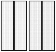 vidaXL Perdea anti insecte cu benzi scai, 210 x 100 cm, 2 buc, negru