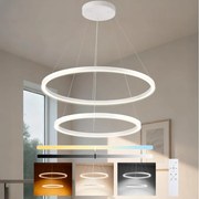 BRILAGI - Lustră LED reglabilă suspendată pe cablu PORTOFINO LED/98W/230V, diam. 80 cm, alb +DO