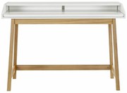 Birou cu blat alb Woodman St. James, alb-natural