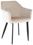 Scaun, material bej / picioare negre, ODOVEL