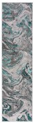 Covor tip traversă gri/turcoaz 60x230 cm Marbled – Flair Rugs