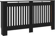 vidaXL Mască pentru calorifer, negru, 152 x 19 x 81,5 cm, MDF