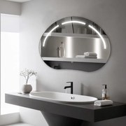 Oglinda LED 80x60 cm, Iluminare 3 Nuanțe, Touch Control & Design Premium