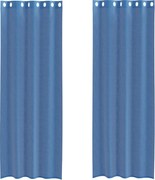 vidaXL Perdele Voile cu Oelii 2 buc Albastru Regal