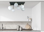 Lustră aplicată DEA 6xE14/60W/230V negru/auriu/alb