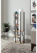 Lampadar cu rafturi MODA DOR 1xE27/40W/230V negru/maro