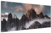 Tablou - Dolomiți Italieni ascunși în ceață (120x50 cm)