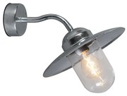 Lampă de perete de exterior zincată cu sticlă IP44 - Munich