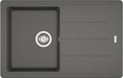 Chiuveta bucatarie compozit Franke Basis 1 cuva cu picurator 78x50 cm reversibila finisaj Stone Grey mat