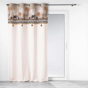 Draperie maro-în culoare naturală din bumbac 140x240 cm Kenya Lodge – douceur d'intérieur