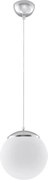Sollux SL.0263 - Lampă suspendată pe cablu UGO, 1xE27/15W/230V, Ø 20 cm, alb/crom lucios