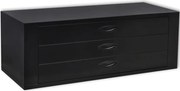 vidaXL Scrin metalic cu 3 sertare pentru unelte, negru