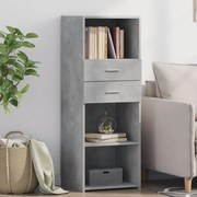 vidaXL Dulap înalt, gri beton, 45x42,5x124 cm, lemn prelucrat