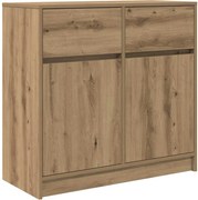 vidaXL Bufetă cu sertar Artisan Stejar 80x34x76 cm Lemn prelucrat