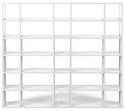 Bibliotecă TemaHome Pombal, lățime 255 cm, alb