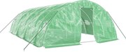 vidaXL Seră cu cadru din oțel, verde, 40 m², 8x5x2,3 m