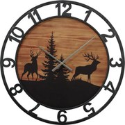 Ceas de perete cu motiv de iarnă, LUDWIG, Ø 70 cm