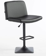 HR150KW Scaun Neagră din Piele Ecologica cu Bază Neagră