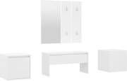 vidaXL Set de mobilier pentru hol, alb, lemn prelucrat