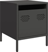 vidaXL Noptieră, negru, 35x39x43,5 cm, oțel