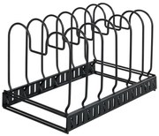 WENKO 53149100 - Suport pentru capace și tigăi, 18 x 18 cm, negru