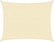 vidaXL Pânză parasolar, crem, 6x7 m, HDPE, 160 g/m²