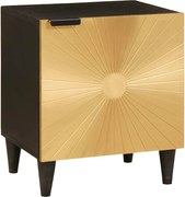 vidaXL Dulap de noapte Negru și Aur 40 x 33,5 x 46 cm