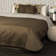 Cuvertură de pat 4Home Doubleface, maro închis/bej, 220 x 240 cm, 2x 40 x 40 cm