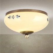 Orion - Plafonieră LANDHAUS 1xE27/60W/230V Ø 21 cm bronz/bej/albastru