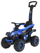 ATV pentru copii si bebe NOVOKIDS™ Little Beast, Cu melodii si lumini, Maner de impins pentru parinti detasabil, Functie trotineta fara pedale,