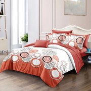 Lenjerie de pat 2 persoane, bumbac finet, 6 piese, 2 fete, SP8