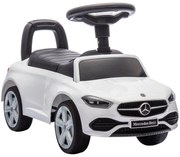 Mașinuță Electrică AIYAPLAY pentru Copii Licență Mercedes Benz cu Claxon și Spațiu de Depozitare, 65x28x39 cm, Alb | Aosom Romania