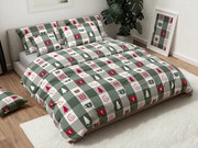 Lenjerie de pat din bumbac CHRISTMAS SOCKS verde Dimensiune lenjerie de pat: 70 x 90 cm | 140 x 220 cm